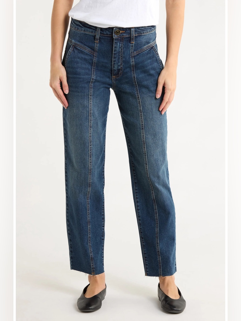 KUT from the Kloth Lucy High Waist Wide Leg Jeans - Dark Blue